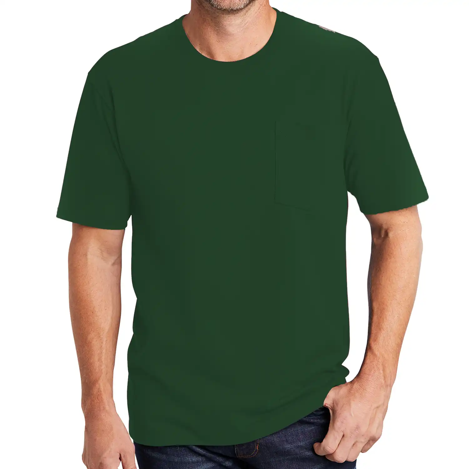 Dark Green - CS430 CornerStone ® Workwear Pocket Tee copy